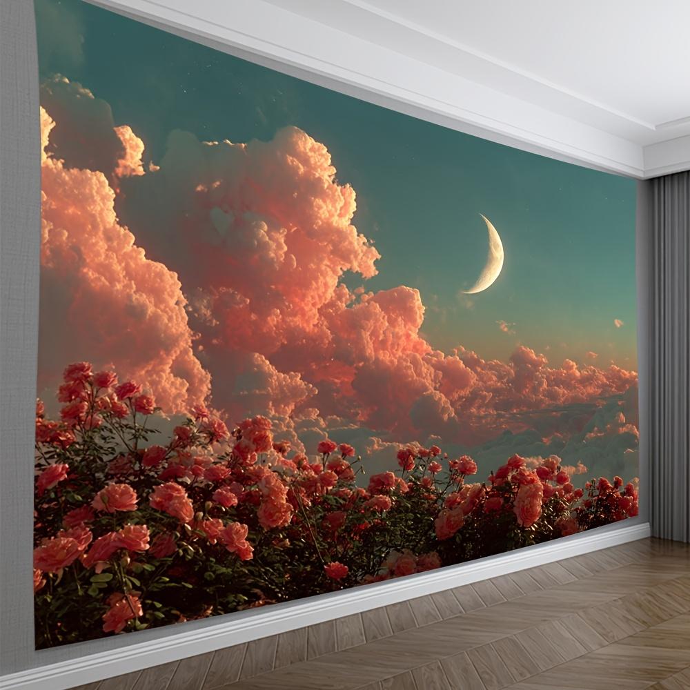 Artistic Theme of Sunset Clouds Digital printing polyester wall hanging tapestry decorative Living room bedrooms background gift