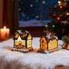 Christmas Village LED Lighted Village Houses,Christmas Village Collection Indoor Room Decor Collectible Buildings
