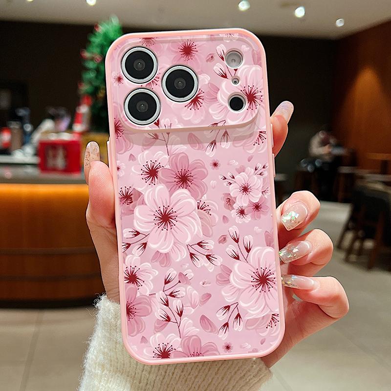 Full Screen Peach Blossoms Case For iPhone 17 Pro Max Magnetic For Magsafe Skin Feeling Cover For iPhone 16 15 14 13 Pro Max
