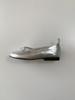 Circle Pebble Ballerina Flat Shoes (Silver)