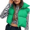 Women's Stand-Up Collar Zipper Vest: Warm Sleeveless Cotton Jacket for Autumn/Winter - Multi-Color Available