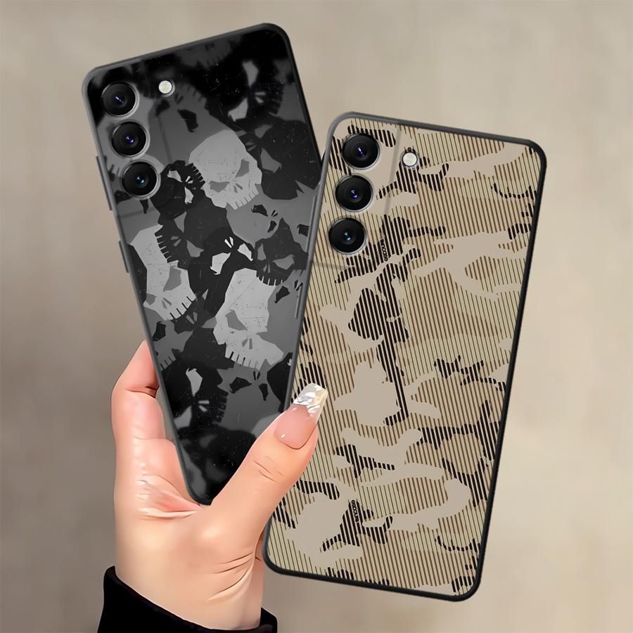 Case for Samsung Galaxy A01 A02 A30 A40 A05 A50 A70 A03 A10 A20 A04 Note 20 Ultra 9 10 A06 Soft Back Phone Cover Camouflage