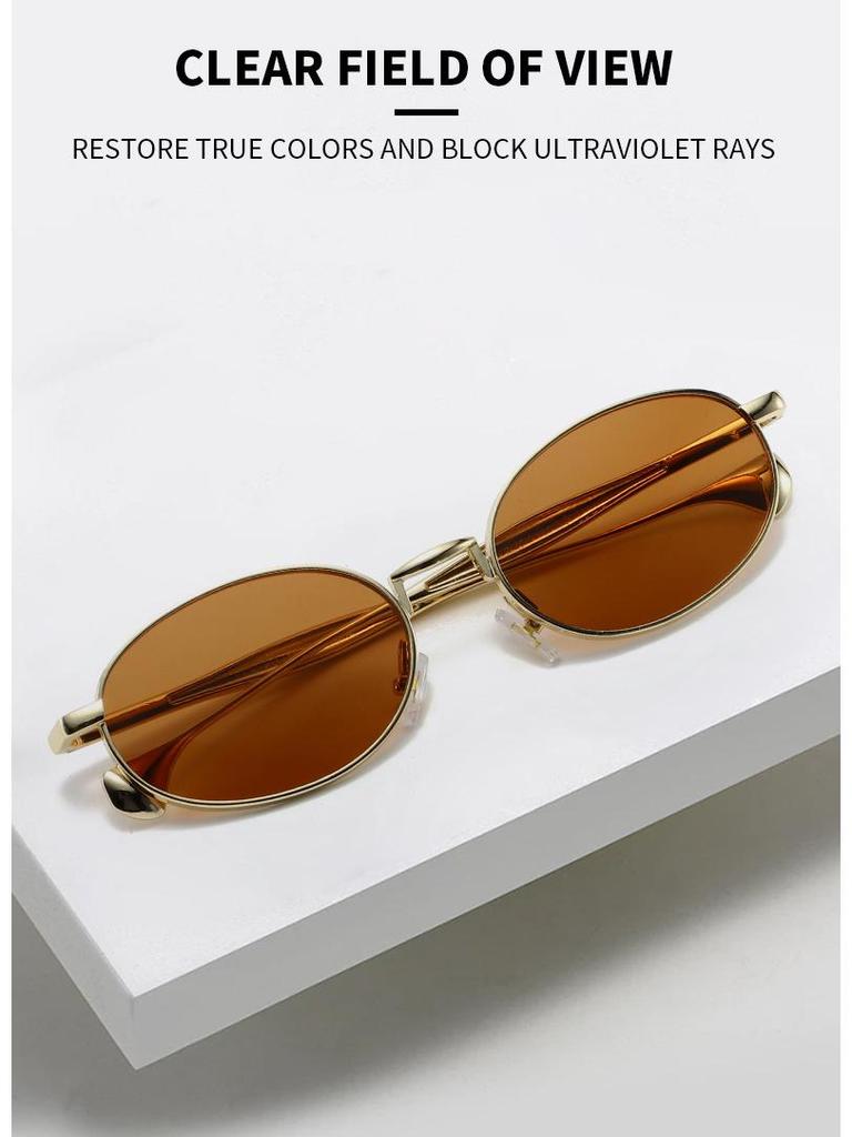 Retro Oval Small Frame Luxury Sunglasses for Men and Women