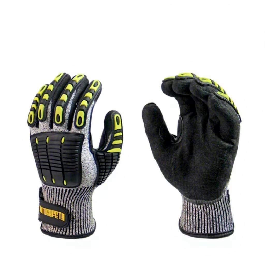 High Quality Mechanical Gloves Anti Cutting Impact Resistant Wear-resistant Anti slip and Impact Resistant Industrial Gloves (Multicolor,M)