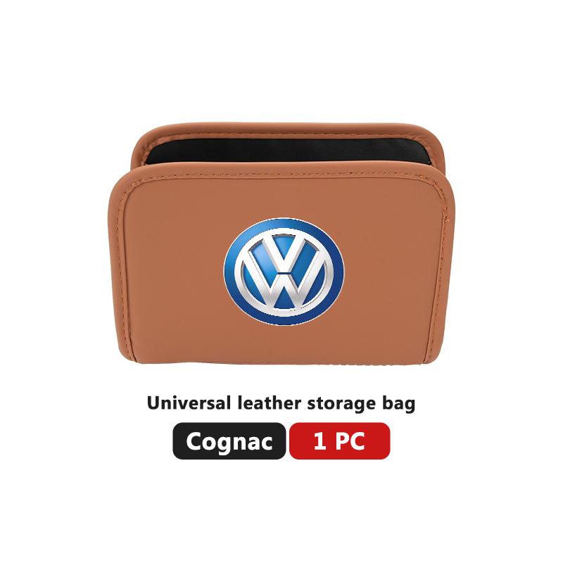 Car Leather Bag Portable Auto Storage Organizer Trash Bin For Volkswagen VW Polo Jetta Sagitar Magotan Passat B5 B6 B7 CC Tiguan zg7