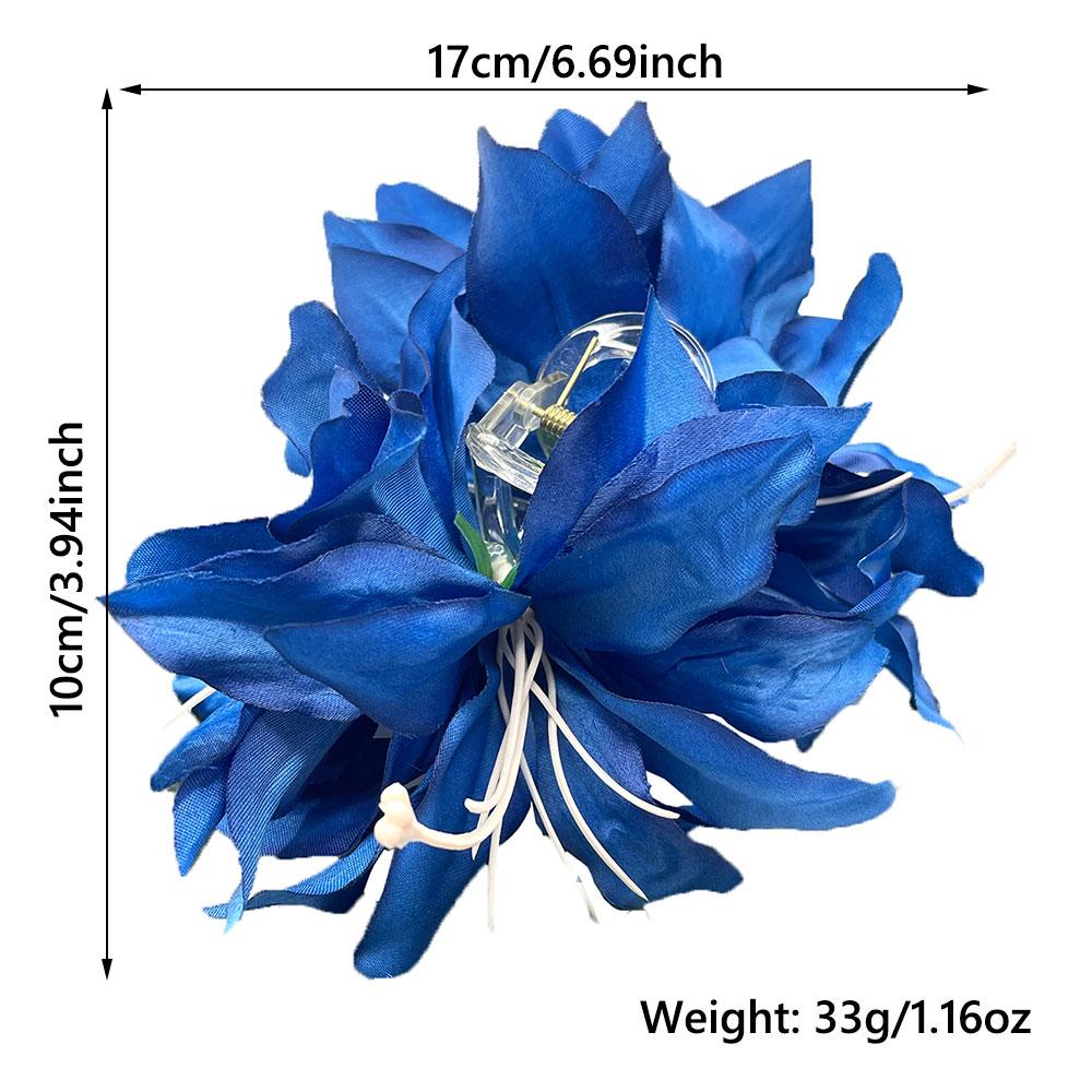 Korean Artificial Flowers Hair Claw Clip Strong Hold Realistic Nonslip Claw Clap Fairy Shark Clips Vacation Photoshoot