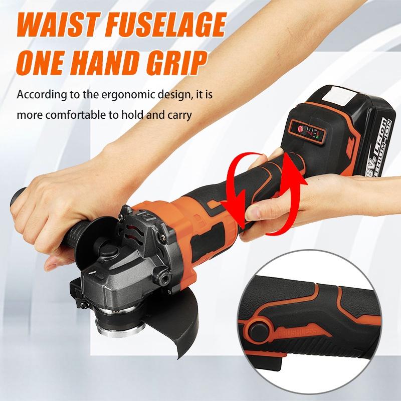 388VF 22900mah Brushless Cordless Angle Grinder Batteries Grinding Machine Cutting Electric Grinder Power Tool 1600W
