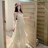 New High-end Temperament Neck Collar Suspender, Super Fairy Cake Long Dress, Thin Temperament Vacation Dress Women's Summer