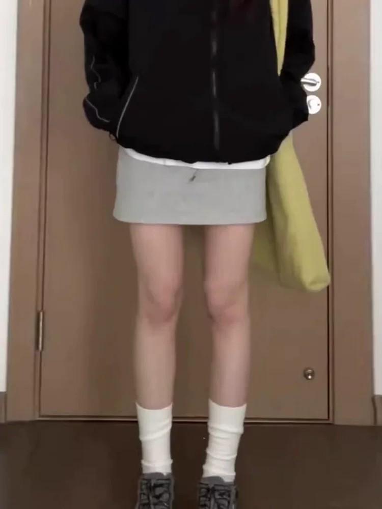 Plus Size High-Waisted Bodycon Sports Skirt for Women - Spring/Summer Anti-Exposure Skirt Pants