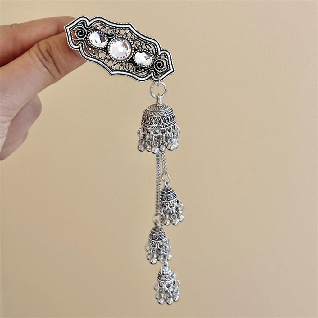 1pcs Light Luxury Tassel Side Bangs Clip, Vintage Ethnic Style Hair Clip, Women'S Versatile Hair Accessory Hair Clip
