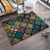 Colorful Geometric Carpet with Vintage Floral Tile Patterns Suitable for use as an anti-slip for living room bedroom sofas
