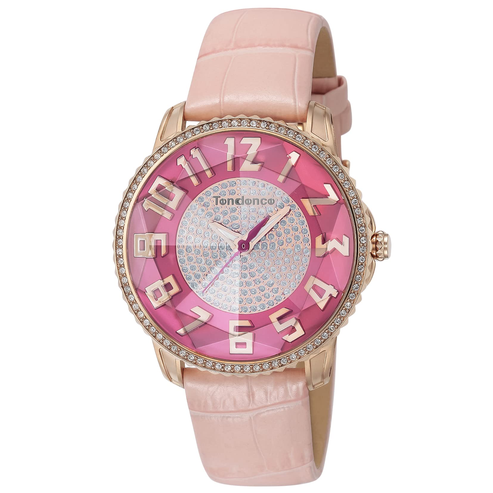 

Watch TWINKLE collection Rose gold dial Stainless steel Mineral glass Quartz 41MM Watch TY132008 Pink [Tendence] Women s [Item]