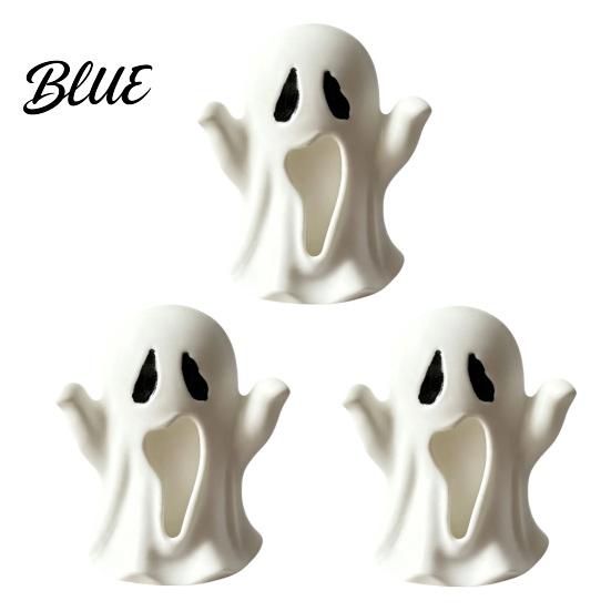 Festival Atmosphere Ornament 3D Printed Ghost Figurine Spooky Small Statue Halloween Decorative Figurines Cute Desktop Decoration for Party Tabletop