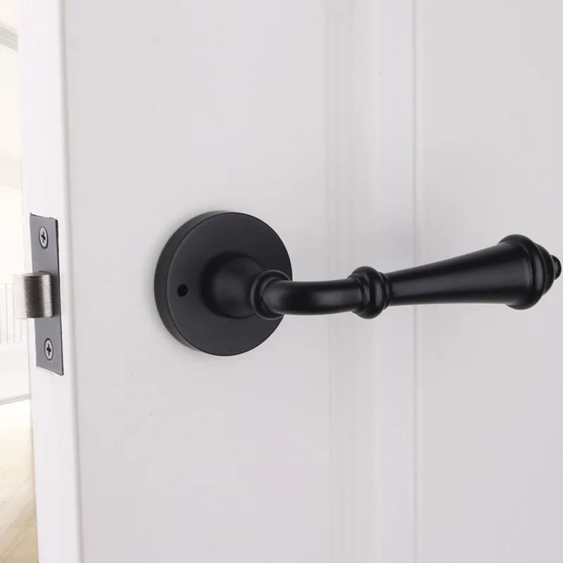 Zinc Alloy Golden Door Lock Bathroom Lock Secure Split Lock Indoor Door Handle Silent Locks Door Hardware Accessories Tools