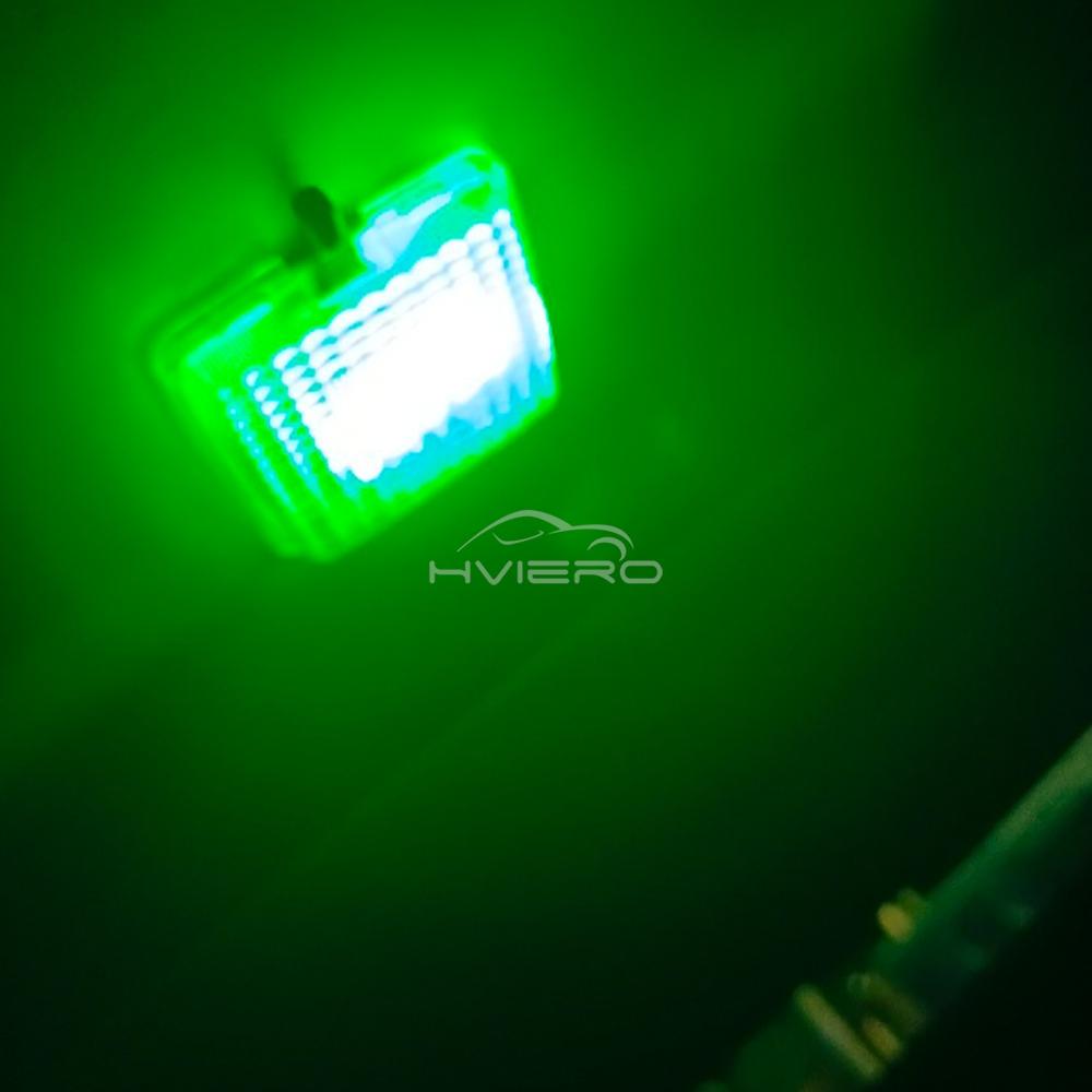 2pcs T10 LED RGB Interior 12V 5050 SMD Decorative Trunk Lamp Remote Control Multicolor Car Panel Dashboard Dome Reading Lighting