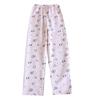Women's Pure Cotton Soft Sleep Pants - Autumn/Winter Thin Split Hem Casual Lounge Trousers