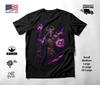 Purple Skull Sorcerer Staff Orb T-Shirt Black Unisex S-2XL