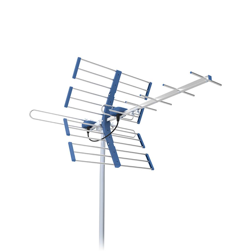 Antenna TV TT W19 Argento COMBO 5G Protetta Telkom Telmor