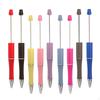 10Pcs Bead Ballpoint Pens Beadable Colorful School Writing Supplies Black Ink for Journaling