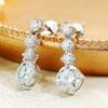 S925 Sterling Silver 2.6 Carat Moissanite Dangle Earrings For Women Party Dress Wedding Engagement Proposal Birthday Anniversary