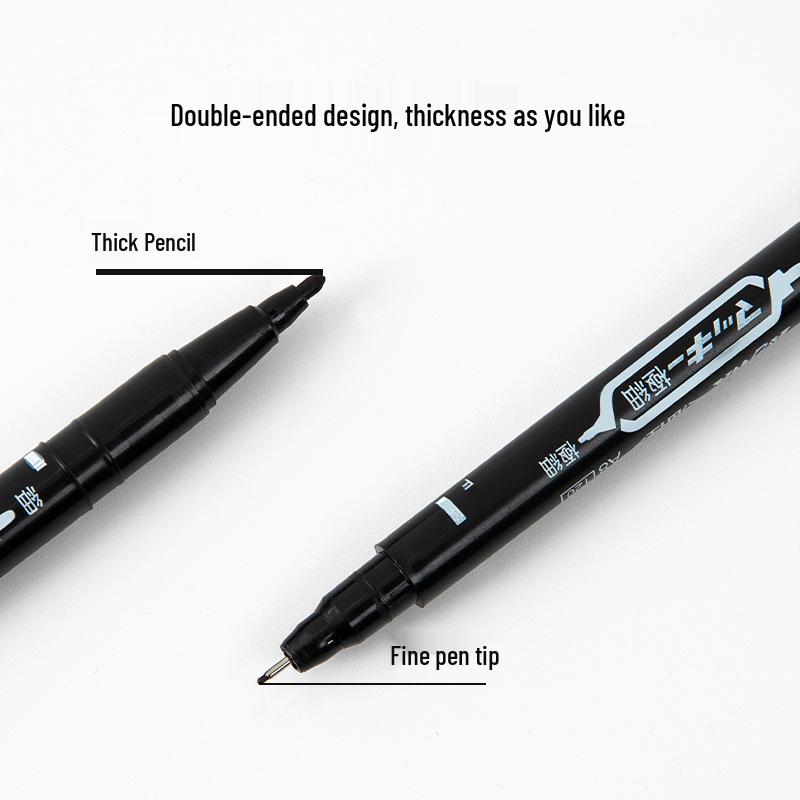 Dual-Tip Black Fine Liner - Safe, Non-Toxic, Children's Art Marker