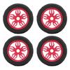 4PCS Remote Control Car Tires Stable Grip Strong Cushioning Uneven Texture Thickening Universal for 1 8 RC Car Red