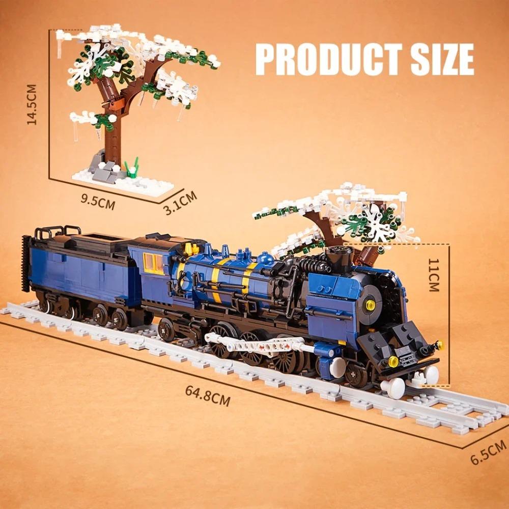 MOC City Train Building Set Models Machine Locomotive Power Technical Function Building Blocks Bricks DIY Toy For Children Gifts