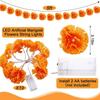 LED Dahlia & Chrysanthemum String Lights – Halloween & Ghost Festival Decorative Marigold Lights