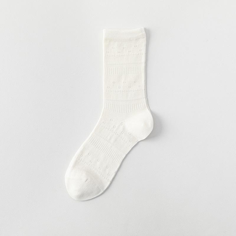 Silk Stockings for Children, Mid-length, Summer/autumn Lightweight Mesh Breathable Open Toe Girls' Long Cotton Socks, Pile Socks, Long Stockings