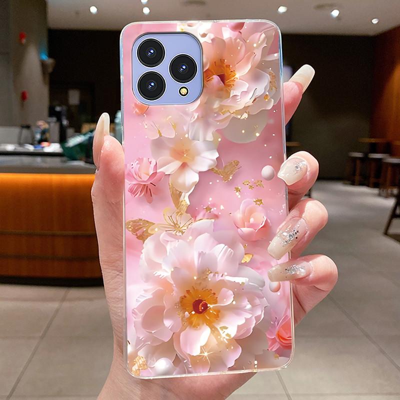 Handyhülle Für Cubot P80 Hülle Schmetterling Schleife Schutzhülle CubotP80 Schale Capa Transparent Weiches Silikon TPU Abdeckung Funda