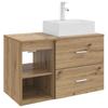 Bathroom Furniture Set 2 Pcs Artisan Oak Wood Based Material