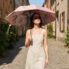 Foldable Reverse Sun Umbrella Floral Print Travel Rain Umbrella Dual-purpose Sunshade  Outdoor Use