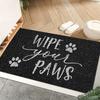 Wipe Your Paws Door Mat Carpet Mat Rug Home Decoration Paw Print Black Coconut Fiber Non Slip Floor Mat Entryway Home Floor Mat