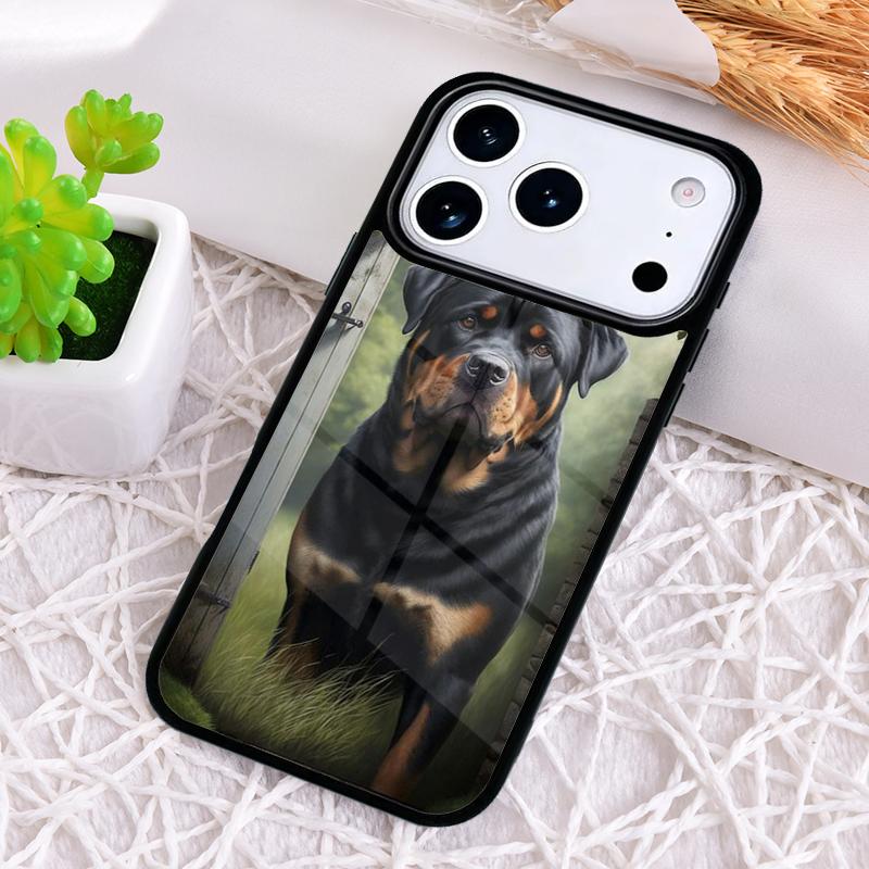 Süße Rottweiler Hund Handyhülle für iPhone 17 Air 16 15 11 12 14 13 Pro Max Stoßfeste Hülle