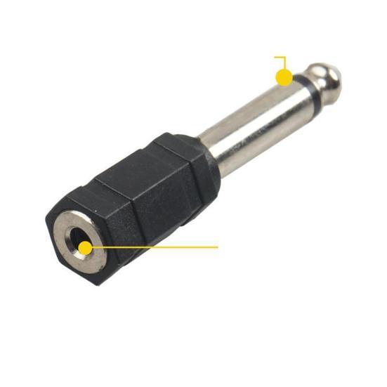 6.35mm 1/4 Inch Dual Track To 3.5mm Stereo Jack Female Audio Converter Adapter