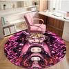 Demon Slayer Print Round Rug, Washable Floor Carpet, For Entryway Dorm Laundry Room Office Study, Home Decor Birthday Christmas Gift