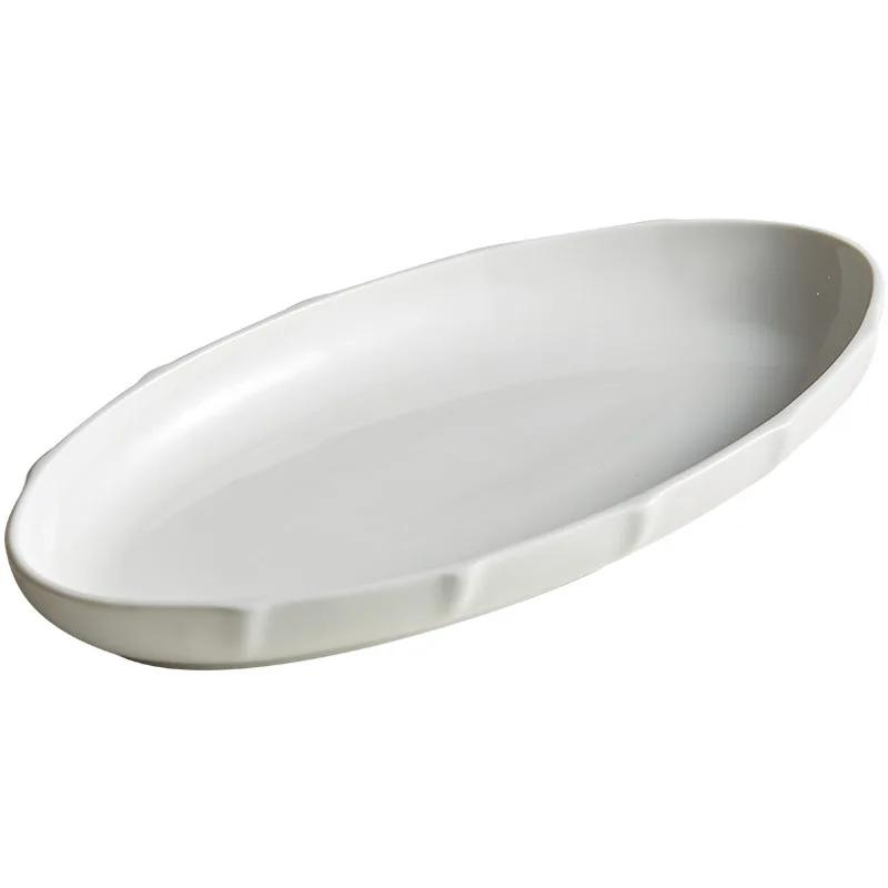 Steamed Fish Plate Japanese Large Ceramic Dish Baking BBQ Disc Western Pizza Steak Pasta Tray Dessert Cake Snack Platter