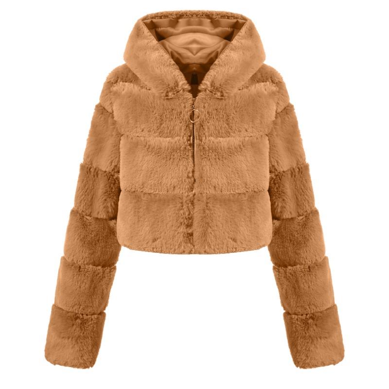 

Новая куртка из искусственного меха модная Хайнинский европейский и американский стиль короткое пальто 6XL