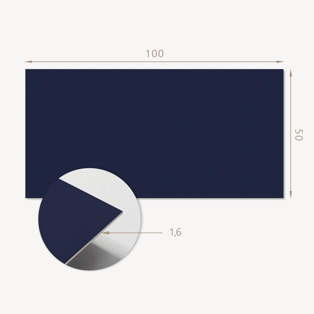 Vinyl Decorative Panel with Graphics for Kitchen or Bathroom 100x50 Cm Dark Navy Blue