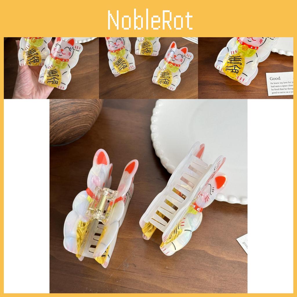 Stunning 10cm Lucky Cat Hair Claw Clip With Gorgeous Rhinestone Accents Ideal For Fashion-forward Women