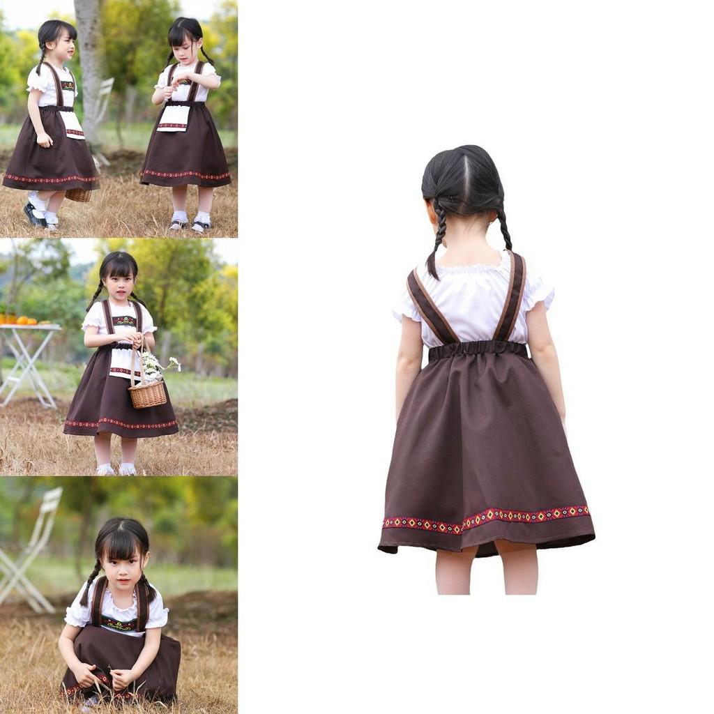 Bavaria Traditional Ethnic Childrens Cosplay Dress With Embroidered Patterns For Stage Performances