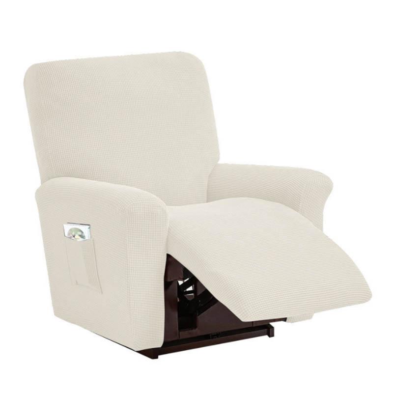 Waterproof Polar Fleece Recliner Cover Elastic Solid Color Recliner Cover Armchair Cover Split All Inclusive Lazy Chair Cover