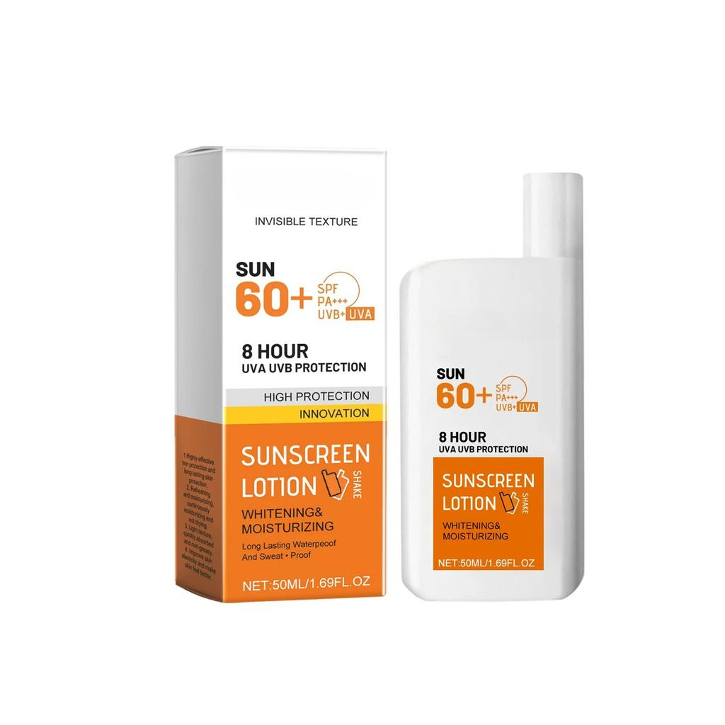 Crema Solar Protectora Spf 60+ Protección UV de Larga Duración Bloqueador Solar Facial Loción Aislante Refrescante Hidratante Productos para el Cuidado de la Piel