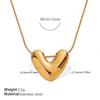 Cold Wind Gold Love Pendant Necklace Clavicle Chain Stainless Steel Gold Plated Personality Versatile Jewelry Women