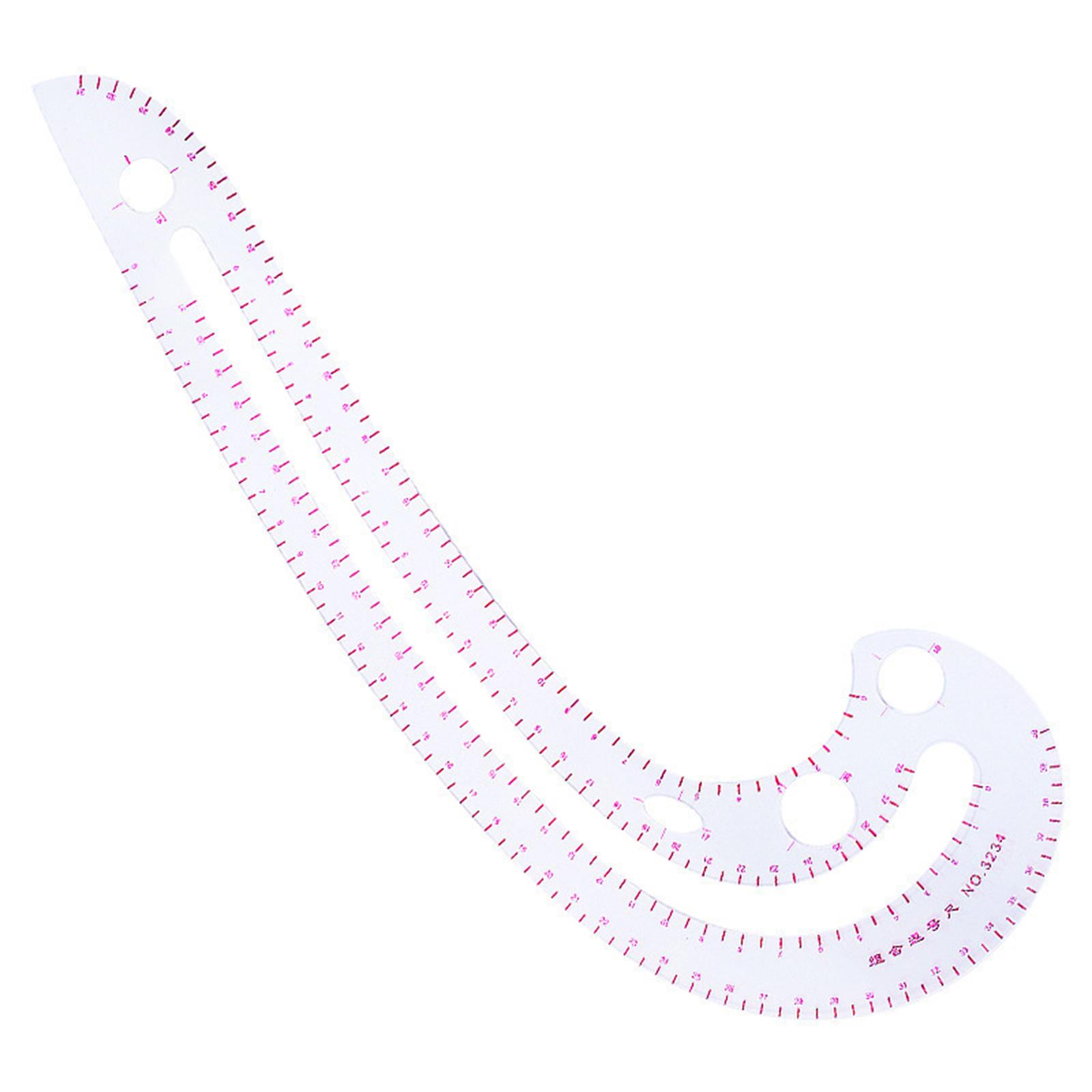 

Многофункциональная линейка для пэчворка, французская лекальная линейка, прозрачная шкала, шаблон для рисования кроя и пошива одежды, инструмент для начинающих дизайнеров 3234