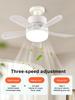 2 In 1 Hanging Fan with LED Lantern Remote Control Silent Ceiling Fan Modern Smart Cool Fan for Dining Room Bedroom Living Room