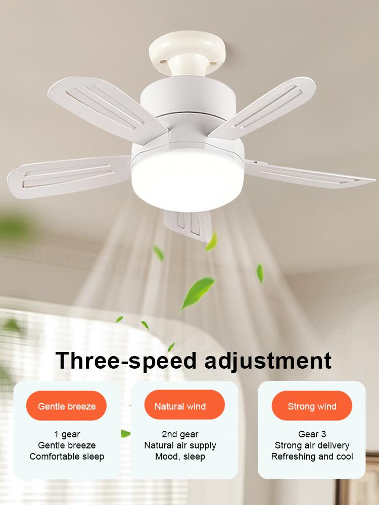 2 In 1 Hanging Fan with LED Lantern Remote Control Silent Ceiling Fan Modern Smart Cool Fan for Dining Room Bedroom Living Room