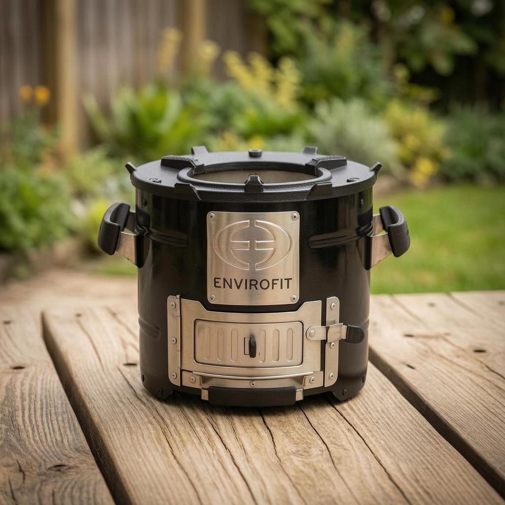 Carbon-Based Burner with Cast Iron Cover Heavy-Duty for Camping