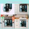 Smile Halloween Skeleton Open Door Glass Cabinet Kitchen Home Decor Stickers