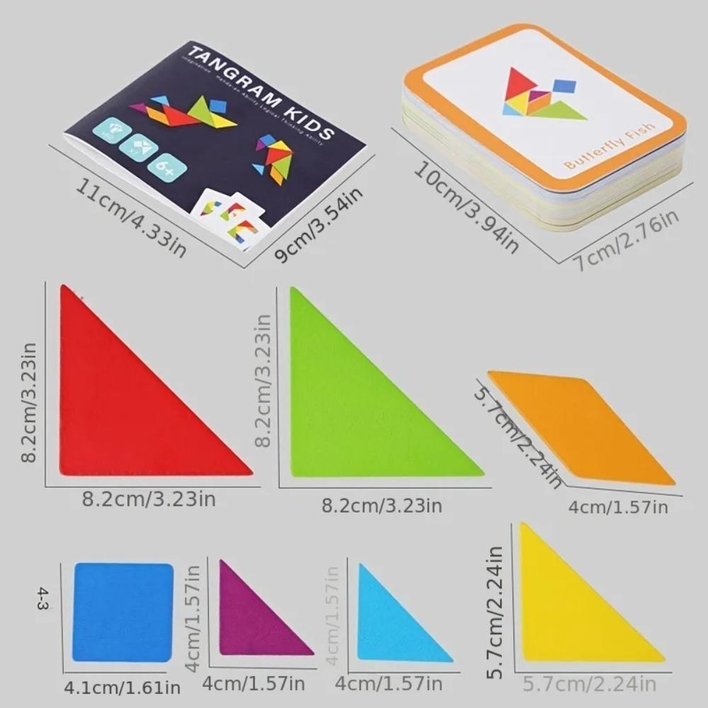 Drewniane Tangramy Puzzle Planszowe Gry Dziecięce Montessori Zabawki Edukacyjne Dzieci Przedszkole Kształty Geometryczne Pomoc Dydaktyczna